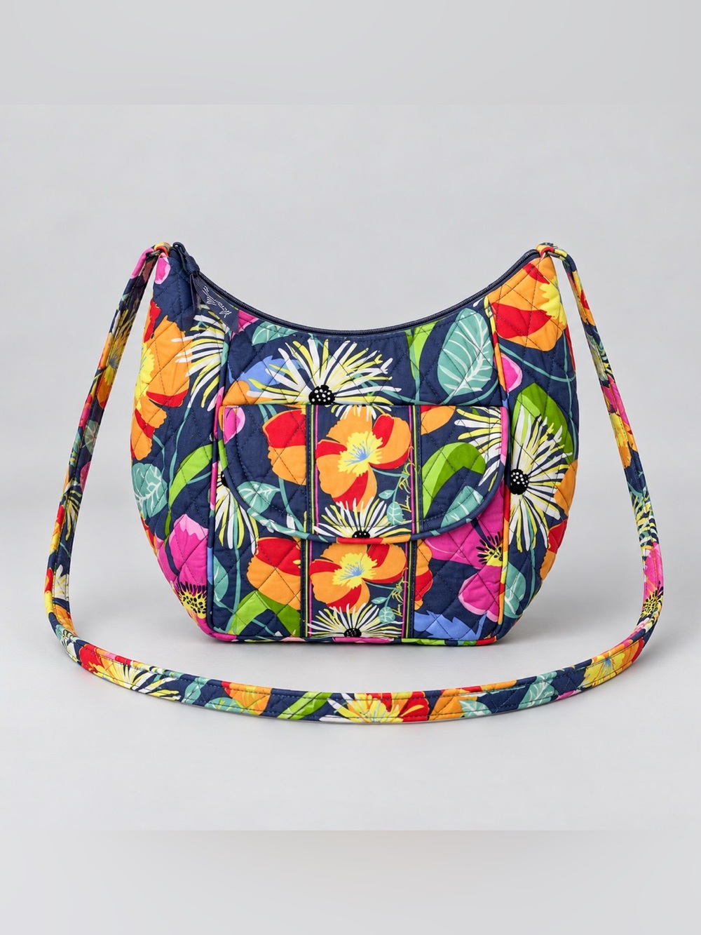 Vera Bradley Jazzy Blooms Clare Crossbody Bag Purse Floral Bohemian Quilted